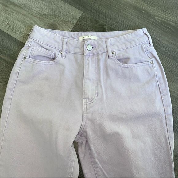 PacSun High Waisted Mom Jeans 27 Waist Lavender Purple Streetwear - Picture 4 of 10